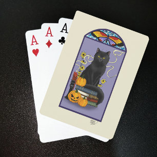 Art Nouveau Black Cat Spielkarten