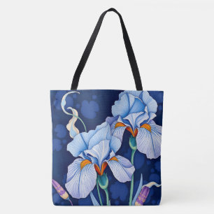 Art Nouveau Blue Iris