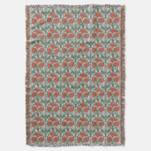 Art Nouveau Blumen-Wurfdecke Decke