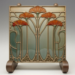 Art Nouveau Blüte [Set 1/4] Fliese