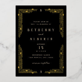 Art Nouveau Border Foil Folieneinladung