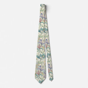Art Nouveau Botanische Pastell Blumen Modern Krawatte