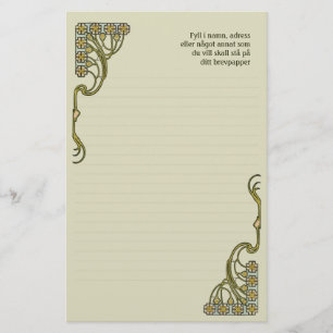 Art Nouveau Brevpapper CC0404 Stationery Briefpapier