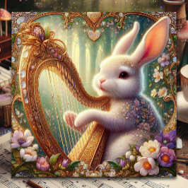 Art Nouveau Bunny Music Osterfest Feiertagskarte