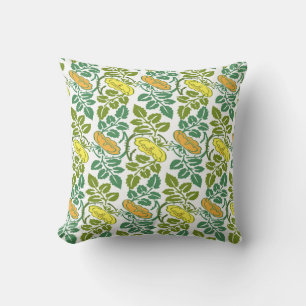 Art Nouveau Buttercup Blumen-Wallpaper Damast Kissen
