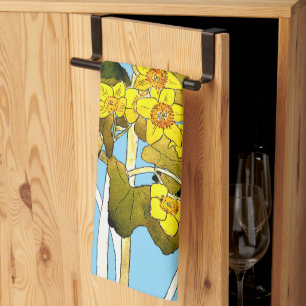 Art Nouveau Buttercups Geschirrtuch