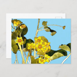 Art Nouveau Buttercups Postkarte