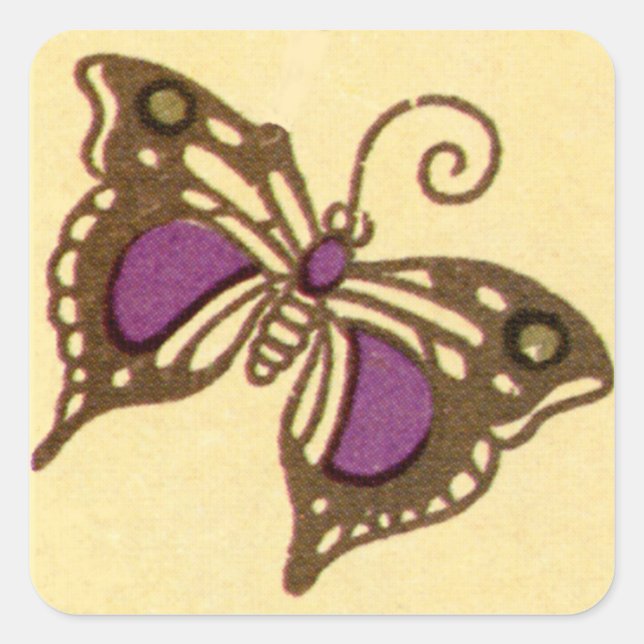 Art Nouveau Butterfly - Aufkleber (Vorderseite)