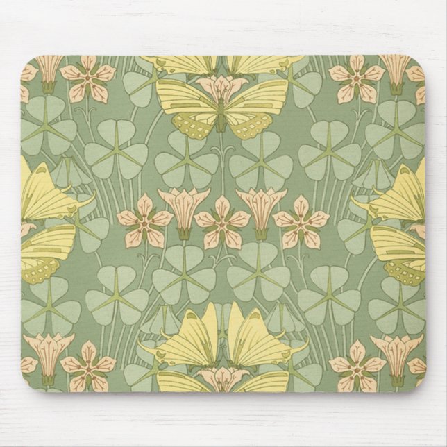 Art Nouveau Butterfly Garden - Mousepad (Vorne)