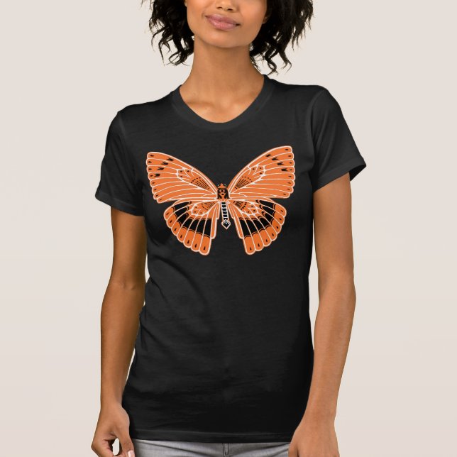 Art Nouveau Butterfly Orange T-Shirt (Vorderseite)