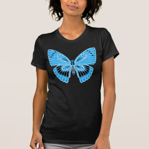 Art Nouveau Butterfly Türkis Blau T-Shirt