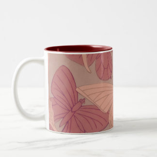 Art Nouveau Butterfly Zweifarbige Tasse