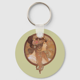 Art Nouveau - Byzantinischer Leiter, Brünett Schlüsselanhänger