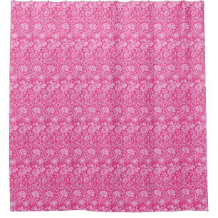 Art Nouveau Carnation Damask, Fuchsia Pink Duschvorhang