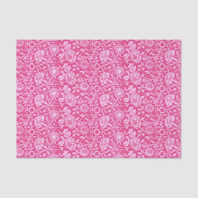 Art Nouveau Carnation Damask, Fuchsia Pink Seidenpapier (Vorderseite)