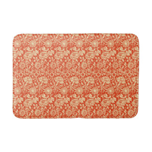 Art Nouveau Carnation Damask, Mandarin Orange Badematte