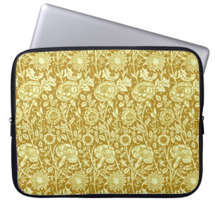Art Nouveau Carnation Damask, Mustard and Yellow Laptopschutzhülle
