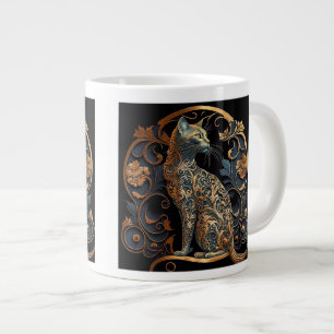 Art Nouveau Cat Jumbo Tasse