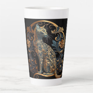 Art Nouveau Cat Latte Tasse