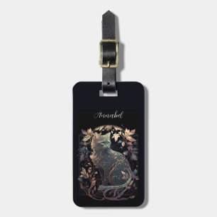 Art Nouveau Cat Luggage Tags Gepäckanhänger