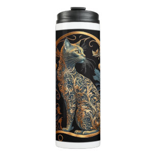 Art Nouveau Cat Thermal Tumbler Thermosbecher
