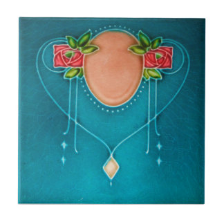 Art Nouveau Ceramic Fireplace Wall tile Fliese