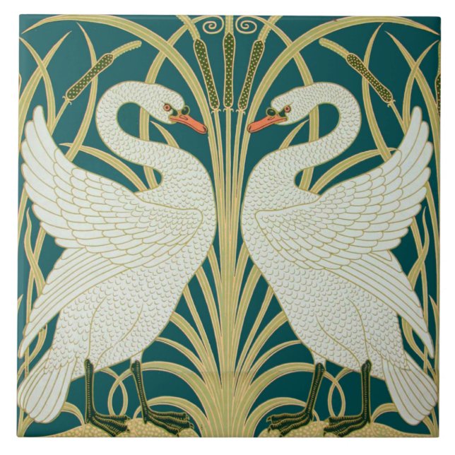 Art nouveau ceramic tile fliese (Vorderseite)