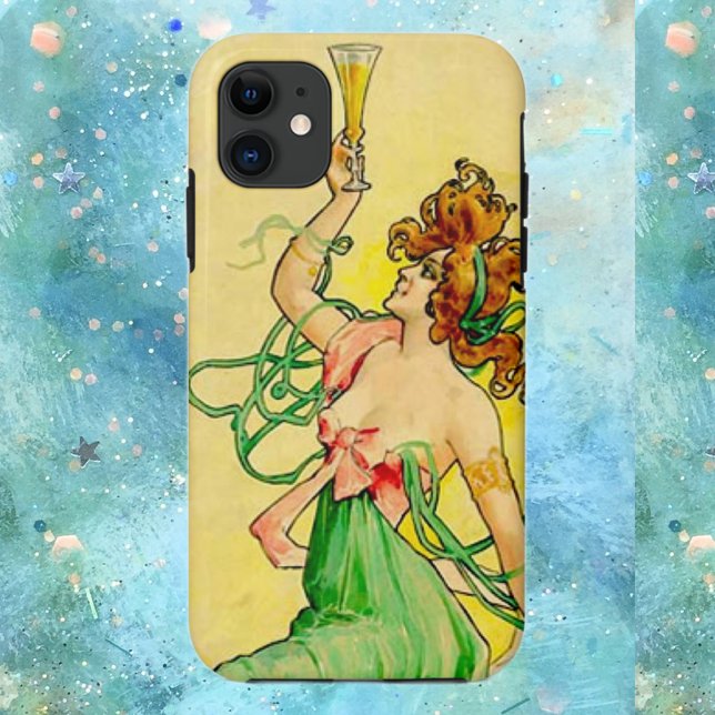 Art Nouveau Champagnerfrau Case-Mate iPhone Hülle (Von Creator hochgeladen)