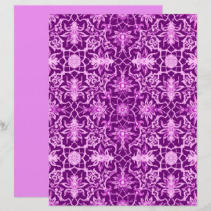 Art Nouveau Chinese Pattern, Amethyst Lila