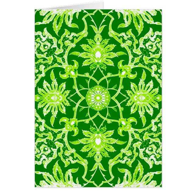 Art Nouveau Chinese Pattern - Emerald Green (Vorne)