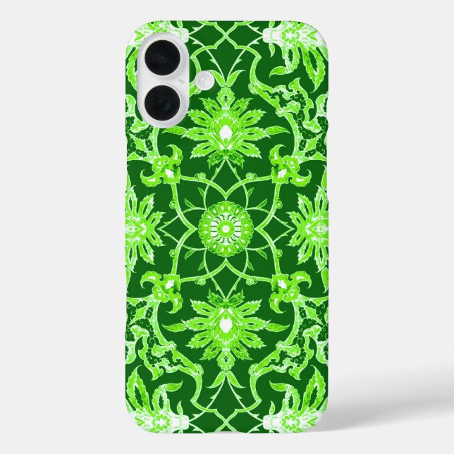 Art Nouveau Chinese Pattern - Emerald Green Case-Mate iPhone Hülle (Rückseite)