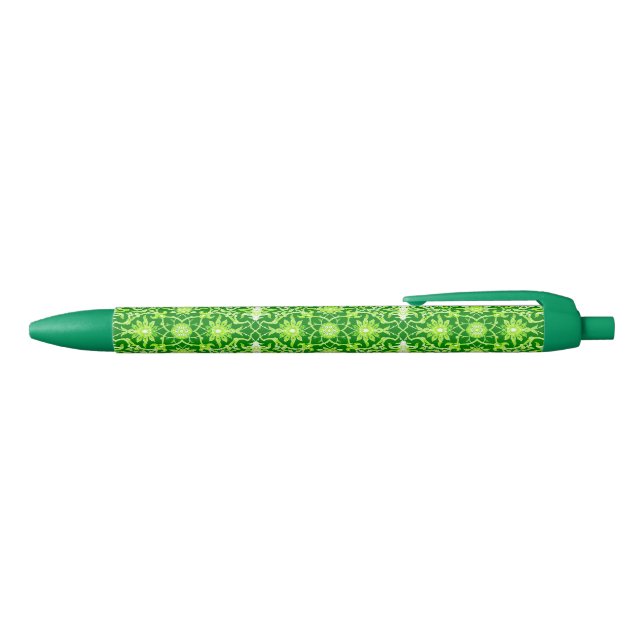 Art Nouveau Chinese Pattern - Emerald Green Kugelschreiber (Oberseite)