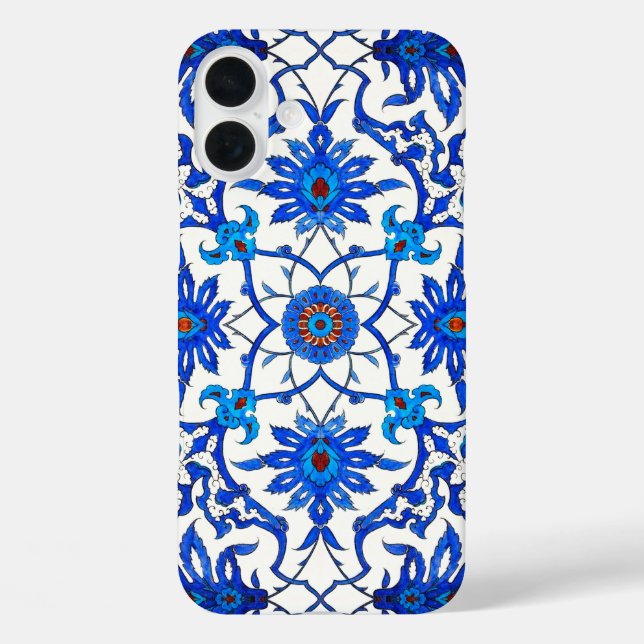Art Nouveau Chinese Tile - Cobalt Blue & White Case-Mate iPhone Hülle (Rückseite)