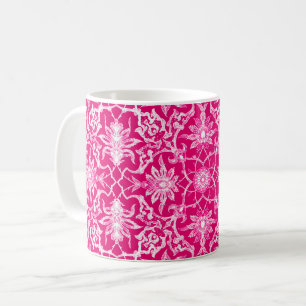 Art Nouveau Chinese Tile - Fuchsia Pink Kaffeetasse