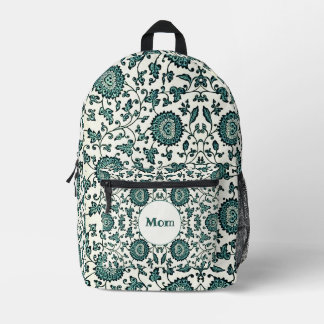 Art Nouveau Chinesisches Blumenmuster Repro mit Na Bedruckter Rucksack