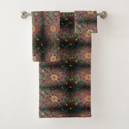 Art Nouveau Christopher Dresser Blumenkunst Badhandtuch Set