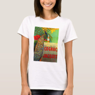 Art Nouveau Cognac Ad'Arte y Peacock T-Shirt