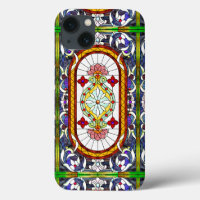 Art Nouveau Colorful Tiffany gestanztes Glas Fenst
