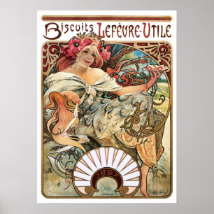 Art Nouveau Cookie Advertising von Alphonse Mucha Poster