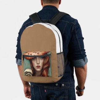 Art Nouveau coole Reise-Designer Pilzreise Bedruckter Rucksack