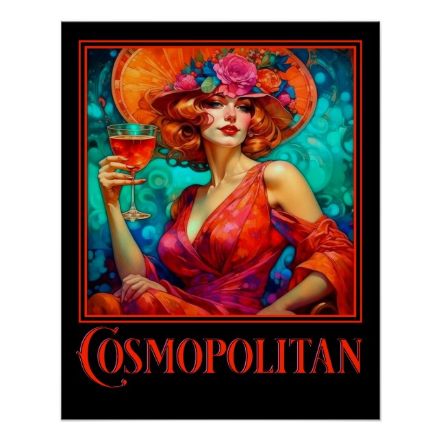 Art Nouveau Cosmopolitan Poster (Vorderseite)