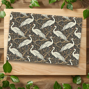 Art Nouveau Crane Bird Seamless Seidenpapier