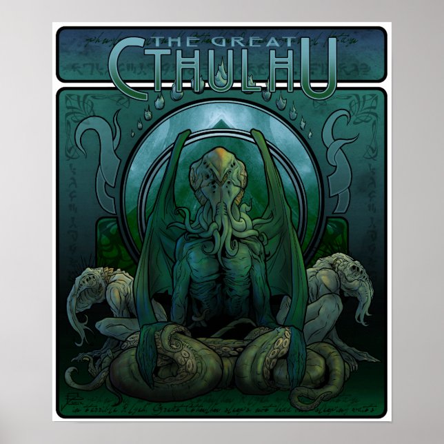 Art Nouveau Cthulhu Poster (Vorne)