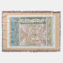 Art Nouveau daffodil Verneui Textilfloralkunst Decke