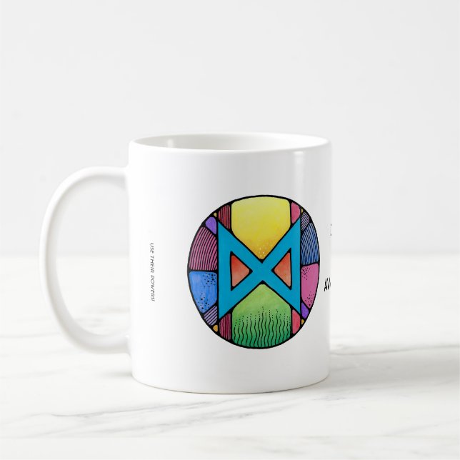 Art Nouveau Dagaz Rune Mug - AWAKENING! Kaffeetasse (Links)