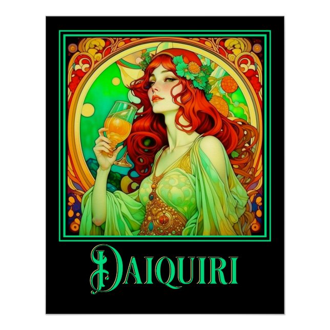 Art Nouveau Daiquiri Poster (Vorderseite)