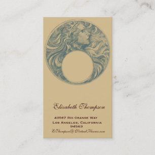 Art Nouveau Damen Geschäft oder Visitenkarte