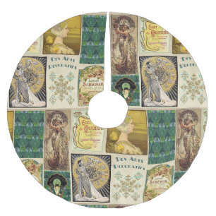 Art Nouveau Damen  Polyester Weihnachtsbaumdecke