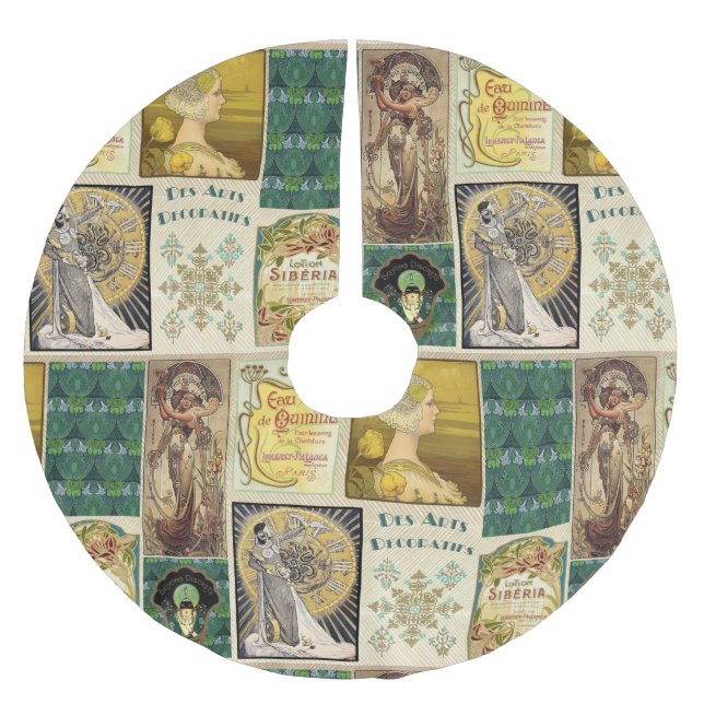 Art Nouveau Damen  Polyester Weihnachtsbaumdecke (Vorderseite)