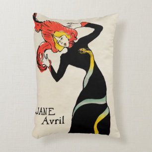 Art Nouveau Dancer Jane Avril von Toulouse Lautrec Dekokissen